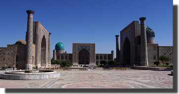The Registan in Samarkand, Uzbekistan. (Photo from 2002)