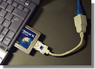 A PCMCIA Network card.